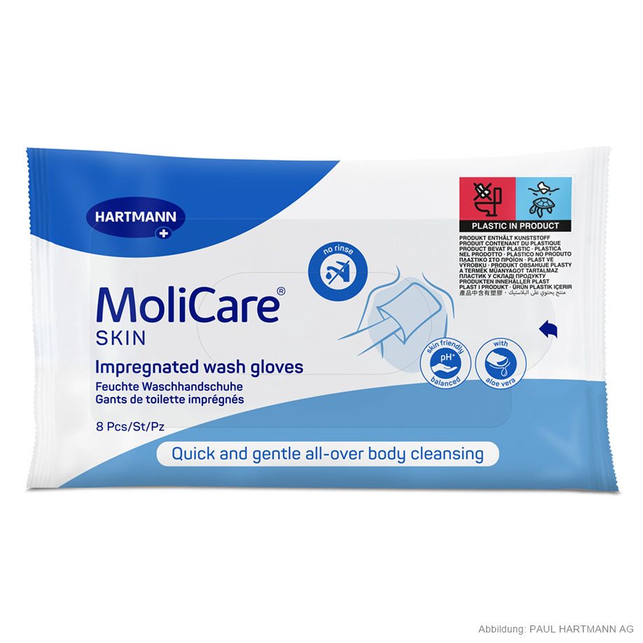 MoliCare Skin feuchte Waschhandschuhe (8 Stck.) UK = 24 Btl.