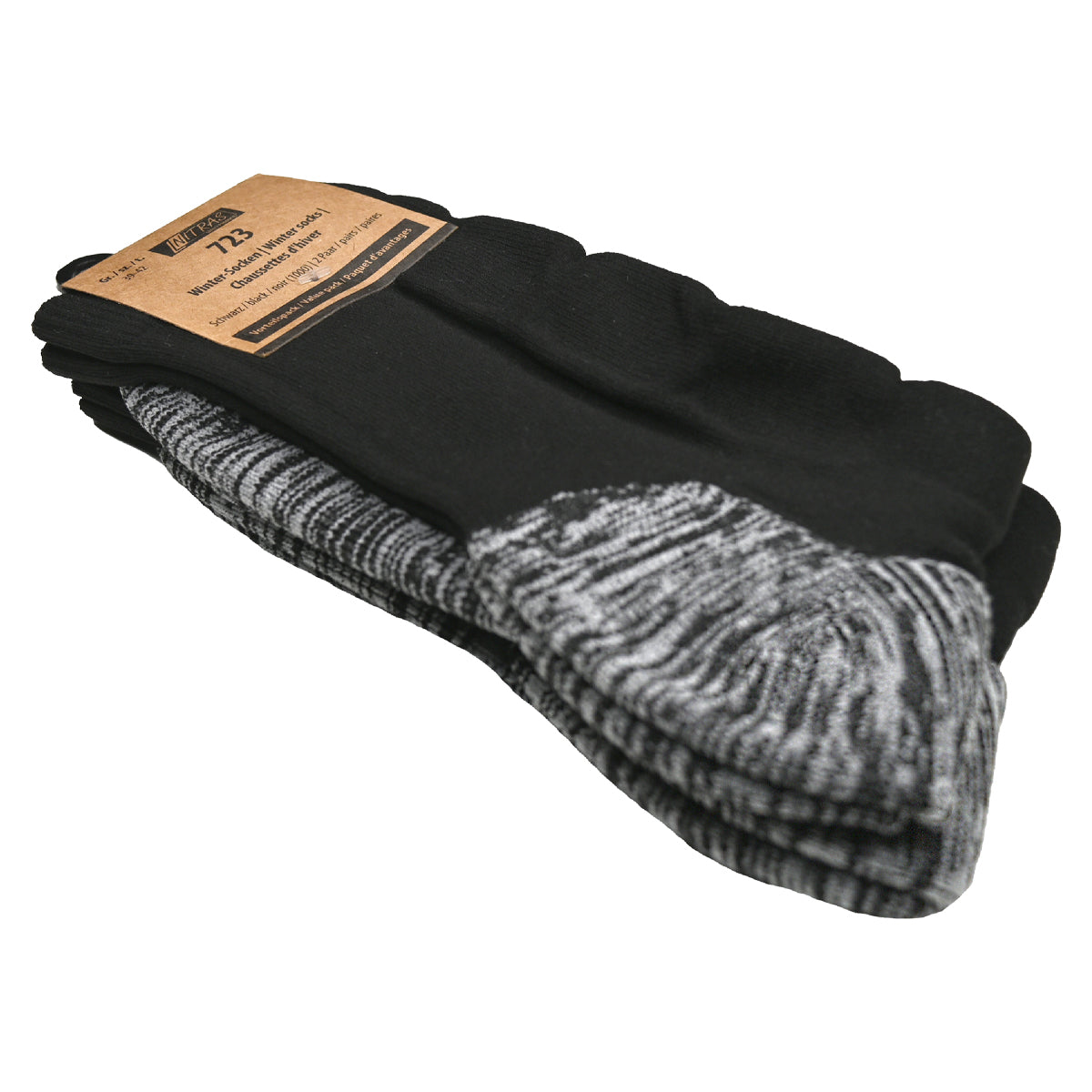 Nitras Winter-Socken schwarz 2er Pack