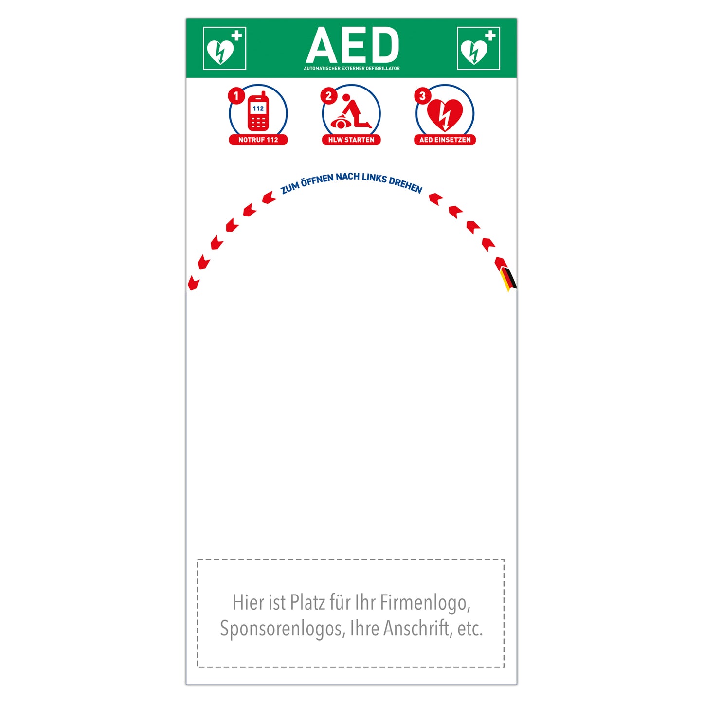 Hygienica Rückwand Rotaid AED Cabinets