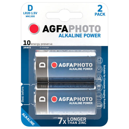 AgfaPhoto LR20 Alkaline Batterie 2er Pack