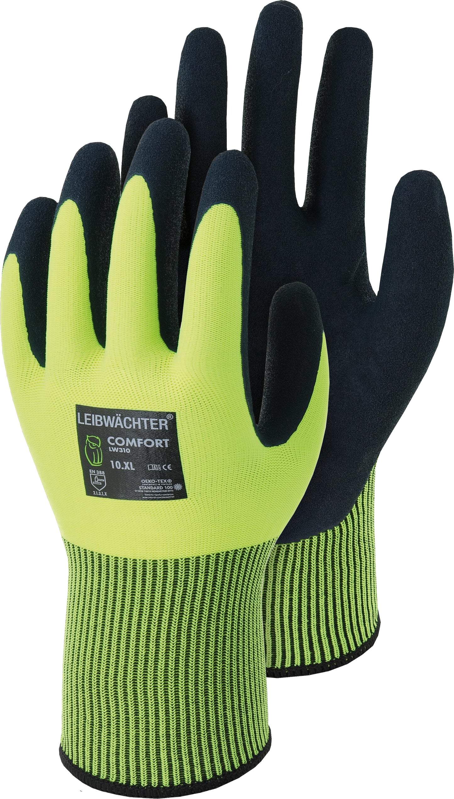 Comfort, Polyester-Handschuh mit Latex-Beschichtung