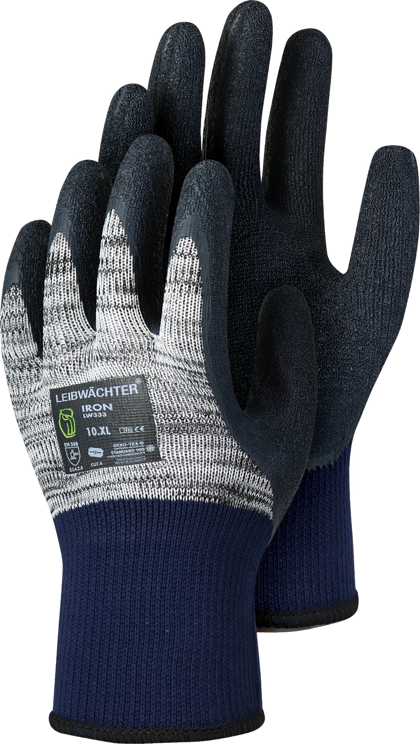 Iron, Polyester-Handschuh mit Latex-Beschichtung