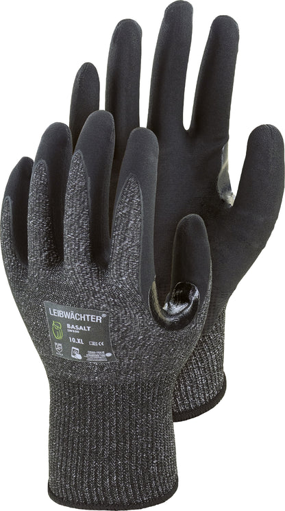 Basalt, Nylon-Elasthan-Handschuh mit Nitril-Beschichtung