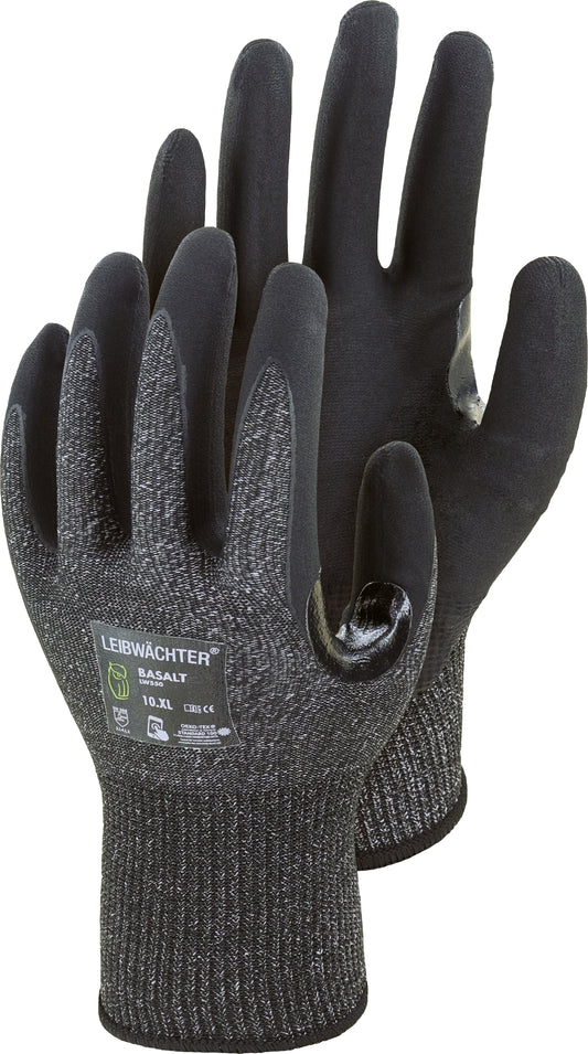 Basalt, Nylon-Elasthan-Handschuh mit Nitril-Beschichtung
