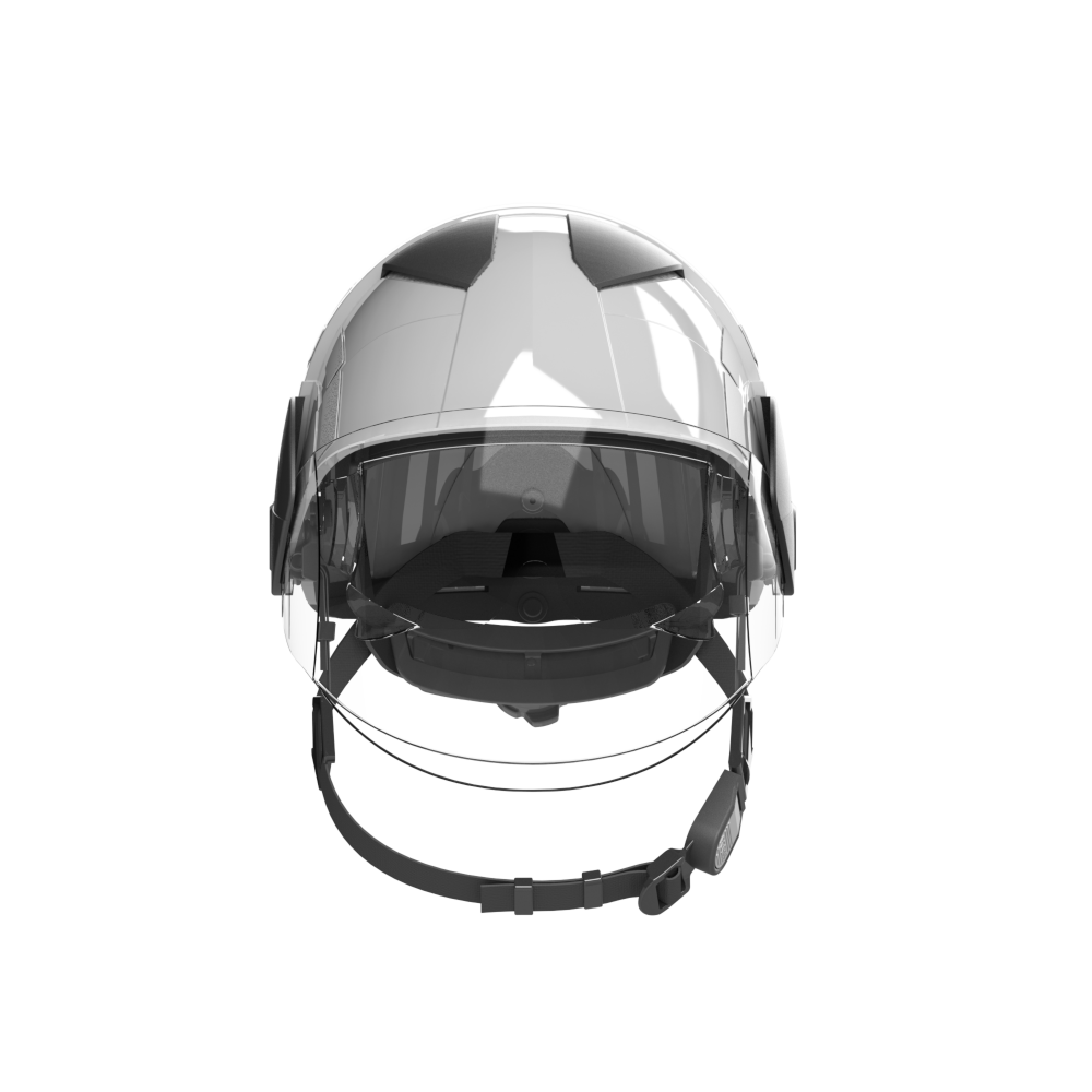 Feuerwehrhelm pab MP1 Professional, weiß inkl. klarem Visier und klarem Augenschutz