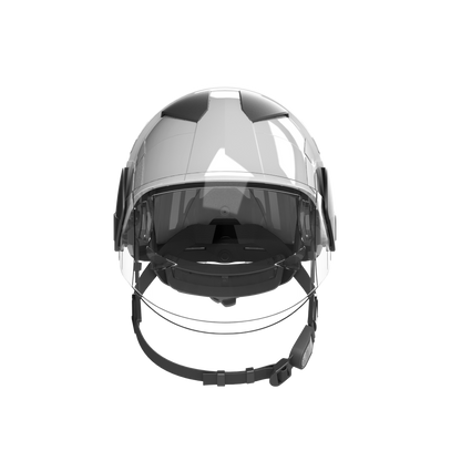 Feuerwehrhelm pab MP1 Professional, weiß inkl. klarem Visier und klarem Augenschutz