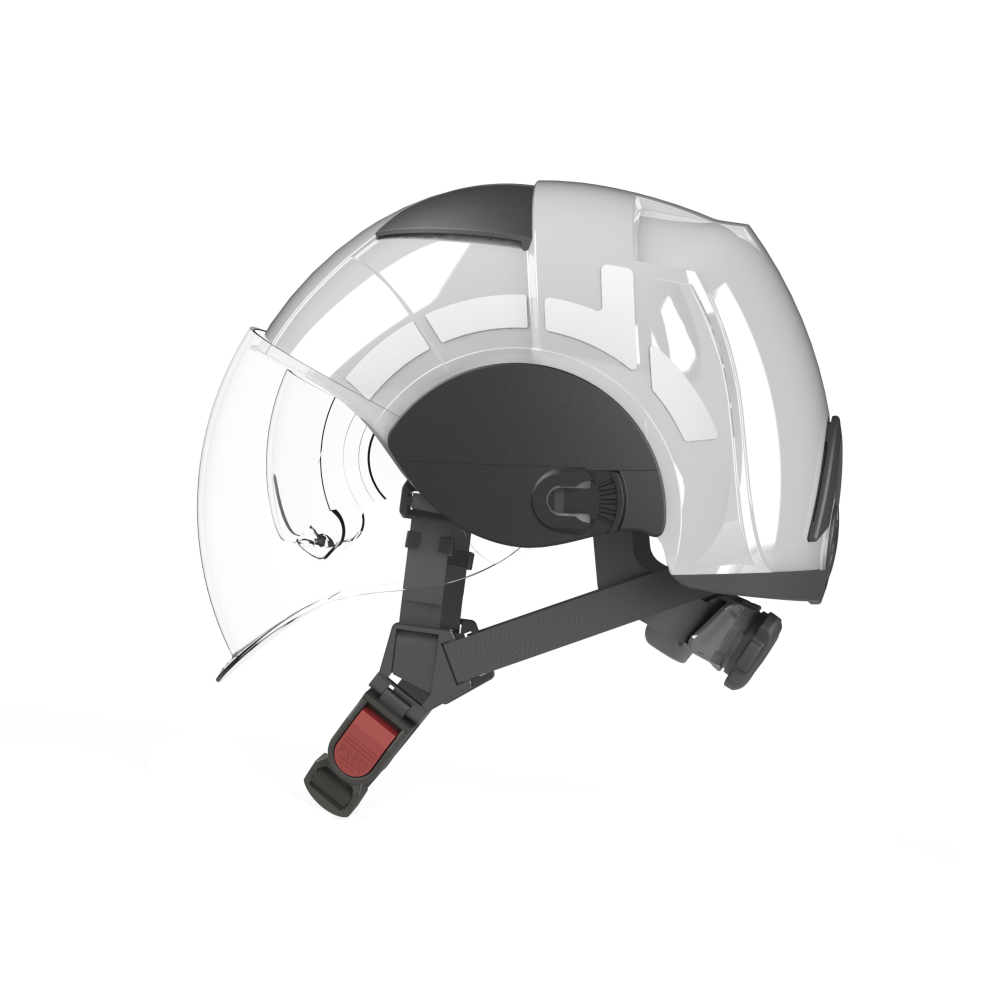 Feuerwehrhelm pab MP1 Professional, weiß inkl. klarem Visier und klarem Augenschutz