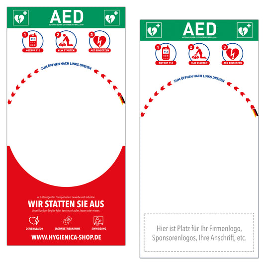 Hygienica Rückwand Rotaid AED Cabinets