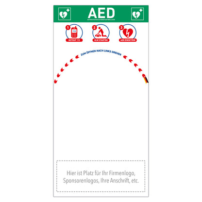 Hygienica Rückwand Rotaid AED Cabinets